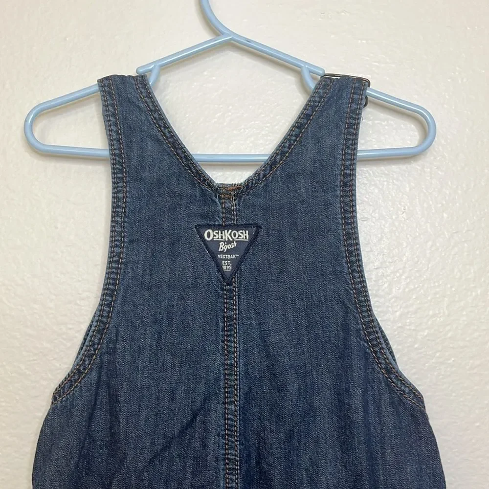 Oshkosh B’Gosh Vestbak Flannel Lined Buffalo Plaid Jean Denim Overalls 24 months